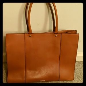 Rebecca Minkoff leather M.A.B tote in Almond